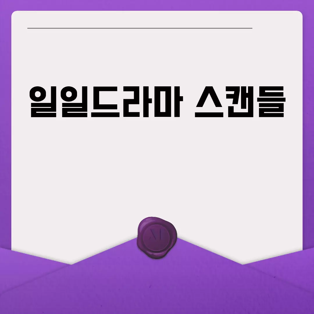 일일드라마 스캔들: 시청률 높은 인기 드라마